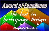 Award of Excellence form Gayla's Garden