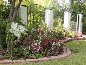 French drain fence bed